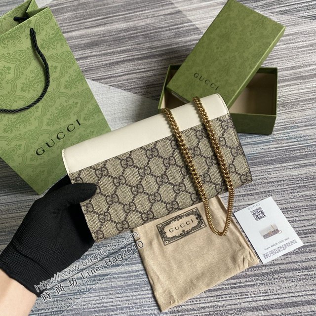 Gucci新款包包 古馳原廠牛皮G花面料三合一小挎包 Gucci經典之王系列鎖扣鏈條包 658226  ydg3295